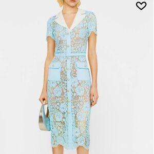 SELF PORTRAIT BABY BLUE LACE DRESS OLD MONEY CONTEMPORARY